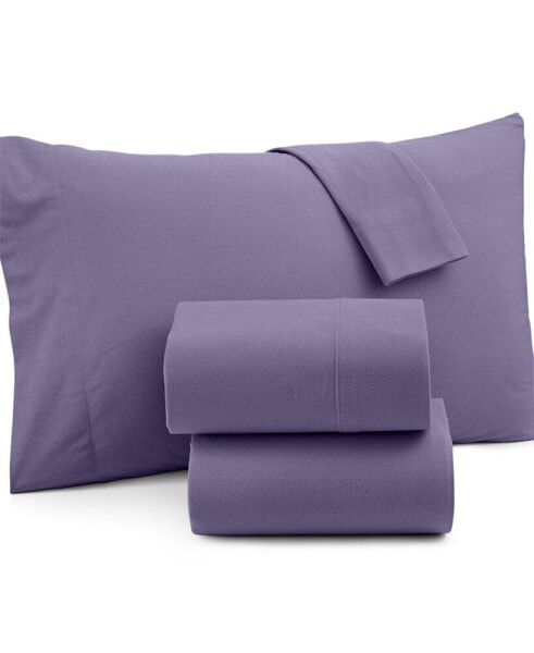 Micro Flannel Solid King 4-pc Sheet Set