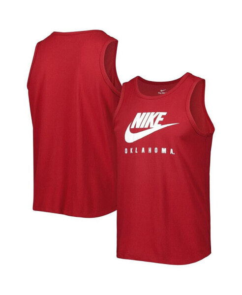 Men's Crimson Oklahoma Sooners Futura Performance Scoop Neck Tank Top