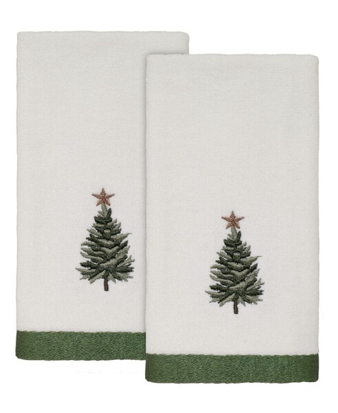 Trees with Gold Star Holiday Hand Towel, 16" x 30"