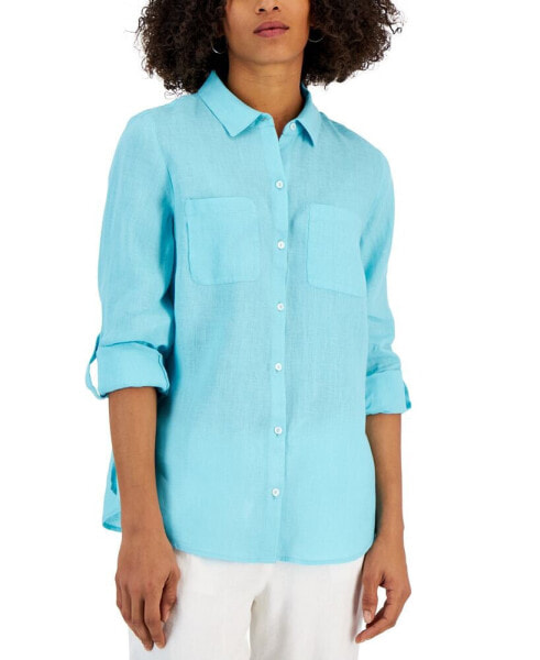 Women's 100% Linen Shirt, Created for Macy's