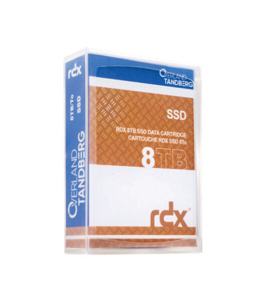 Overland-Tandberg RDX SSD 8TB Cartridge (single) - RDX cartridge - RDX - 8000 GB - FAT32 - NTFS - exFAT - ext4 - Black - 1500000 h