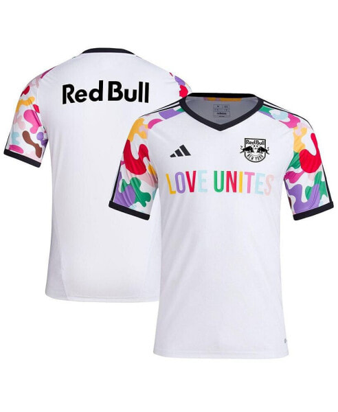 Футболка для мужчин adidas New York Red Bulls 2023 Pride Pre-Match Белая