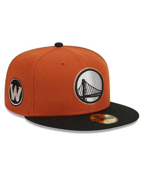 Men's Rust, Black Golden State Warriors Two-Tone 59FIFTY Fitted Hat