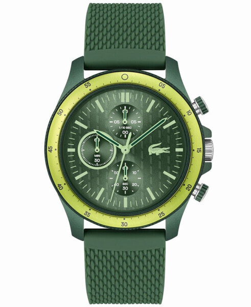 Men's Neoheritage Chronograph Green Silicone Strap Watch 42mm