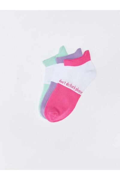 LCW DREAM Renk Bloklu Kadın Patik Çorap 3'lü Paket