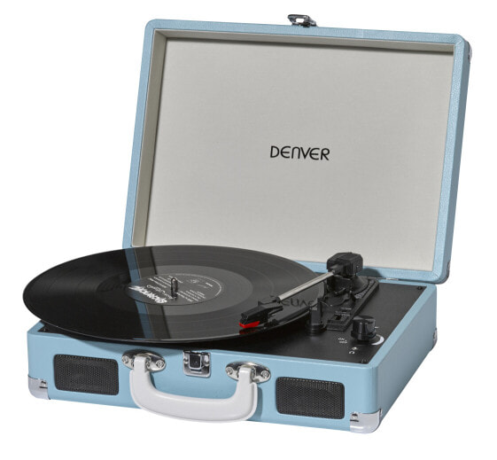 Inter Sales Denver VPL-120BLUE - Blue - 33 1/3,45,78 RPM - Rotary - Straight tonearm - 2 W - 230 V