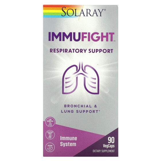 Solaray, ImmuFight, поддержка дыхательной системы, 90 VegCaps
