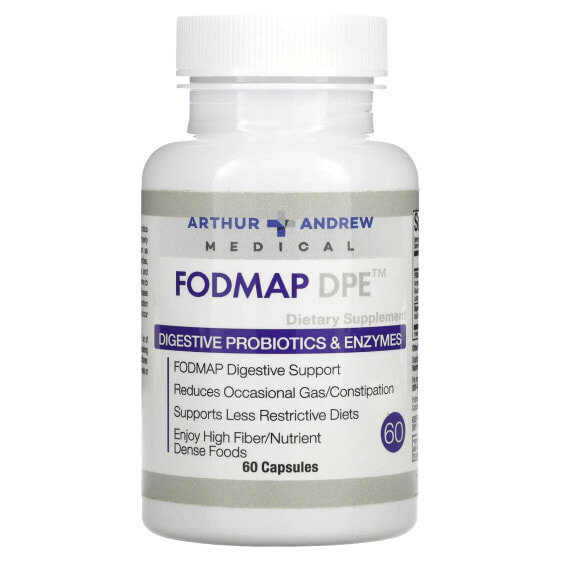 БАД пищеварительных ферментов Arthur Andrew Medical FODMAP DPE, 60 капсул