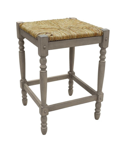 French Country 24" Turned Leg Seat Stool