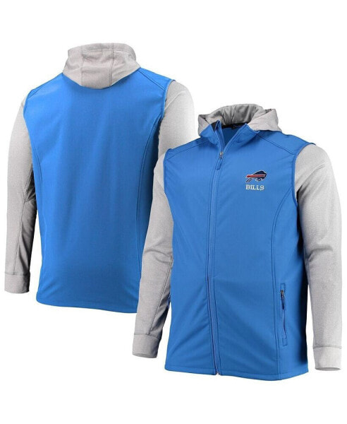 Men's Royal and Gray Buffalo Bills Big and Tall Alpha Full-Zip Hoodie Jacket