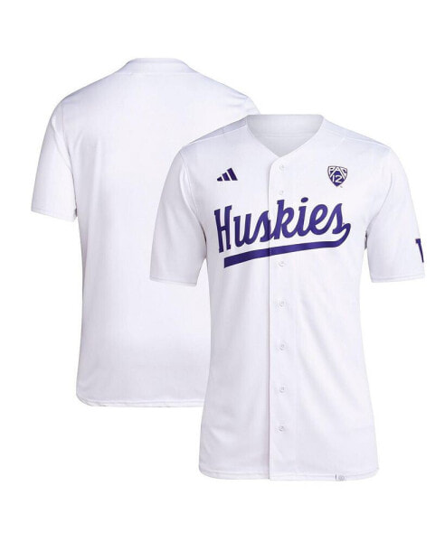 Men's White Washington Huskies Team Baseball Jersey