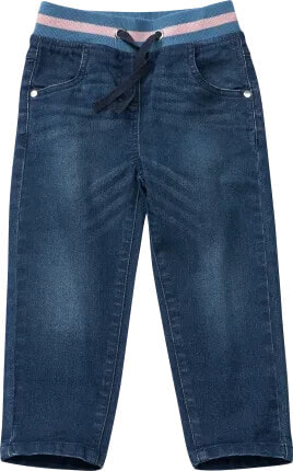 Jeans mit geradem Schnitt & Rippbund, blau, Gr. 104, 1 St