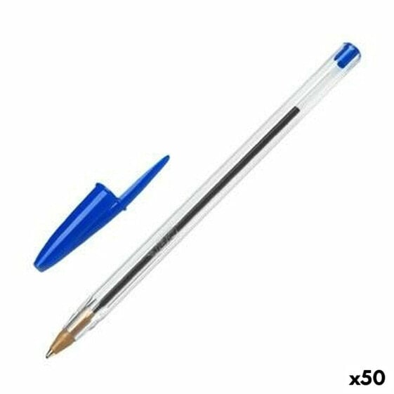 Ручка Bic Cristal оригинал Синий 0,32 mm (50 штук)