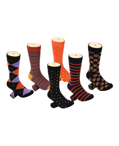 Men's Snazzy Collection Dress Socks Pack of 6