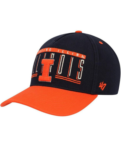 Men's Navy Illinois Fighting Illini Double Header Hitch Adjustable Hat