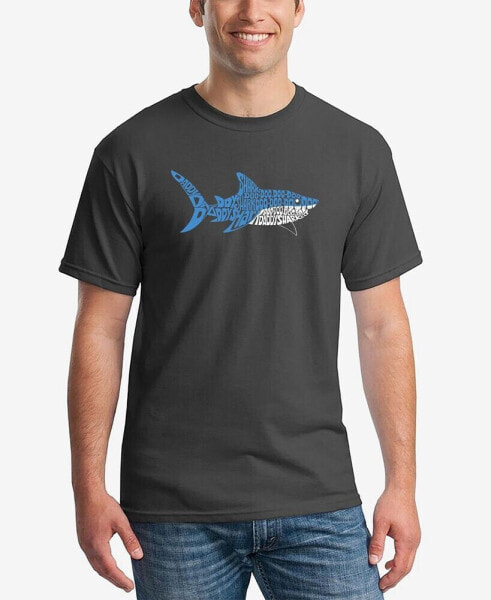 Men's Daddy Shark Word Art Short Sleeve T-shirt