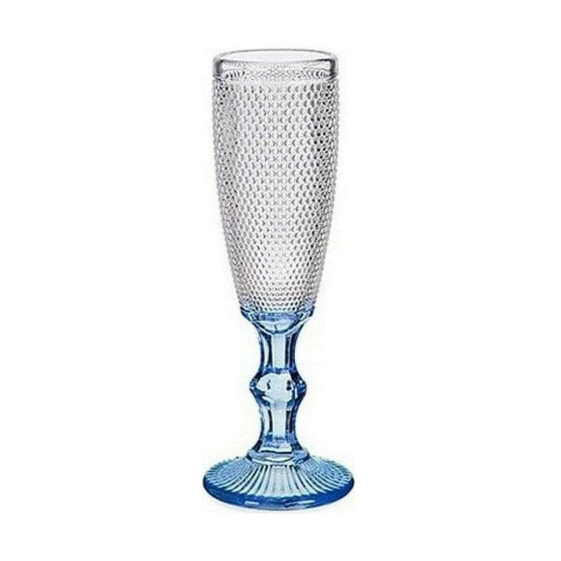 Бокал для шампанского Очки Синий Прозрачный Cтекло 6 штук (180 ml)