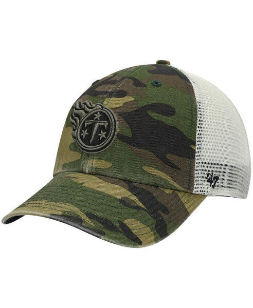 Men's '47 Camo Tennessee Titans Branson Clean Up Trucker Hat