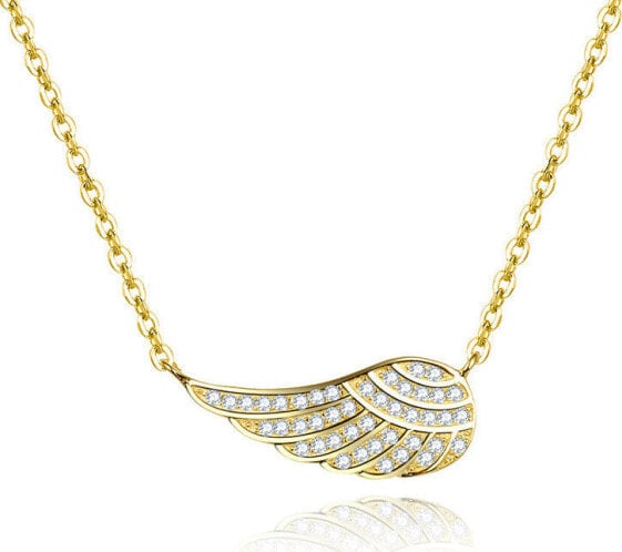 Gold-plated necklace with wing AGS298 / 47-GOLD