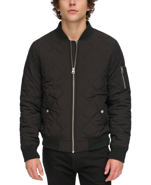 Men's Quilted Fashion Bomber Jacket