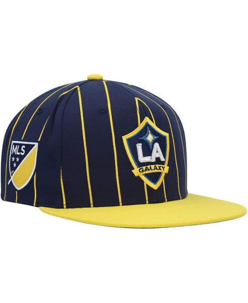 Men's Navy LA Galaxy Team Pin Snapback Hat