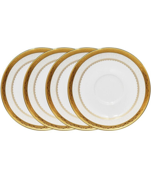 Odessa Gold Set of 4 Saucers, Service For 4