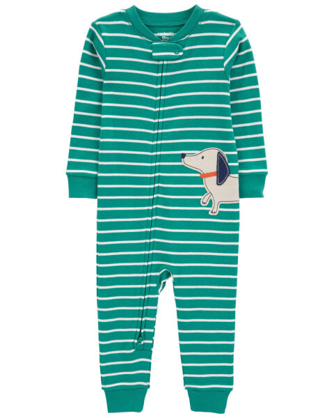 Toddler 1-Piece Dog 100% Snug Fit Cotton Footless Pajamas 3T