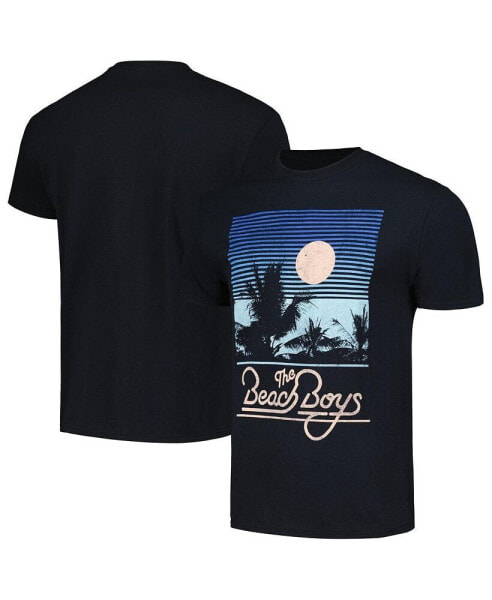 Men's and Women's Black The Beach Boys Sunset Stripes T-Shirt