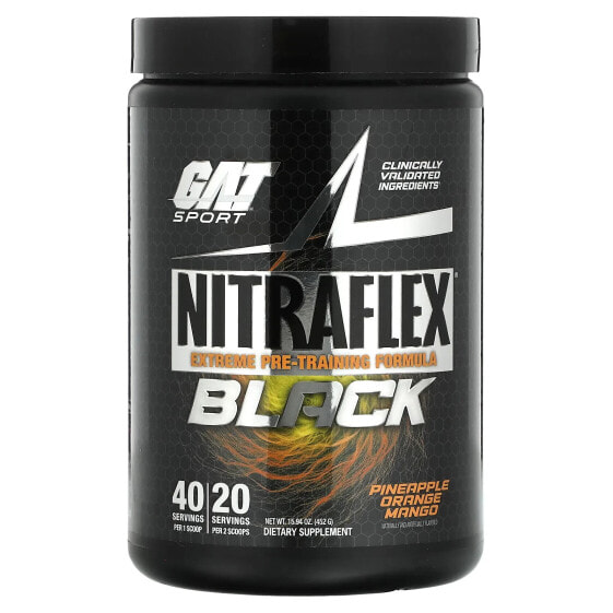 Sport, NITRAFLEX Black, Pineapple Orange Mango, 15.94 oz (452 g)