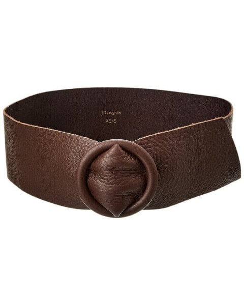 J.Mclaughlin Port Leather Belt Women's Brown M/L