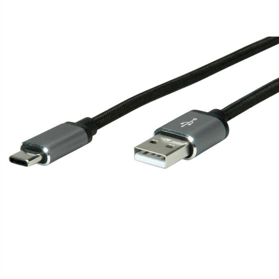 ROLINE 11029029 - 3 m - USB A - USB C - USB 2.0 - 480 Mbit/s - Black - Silver