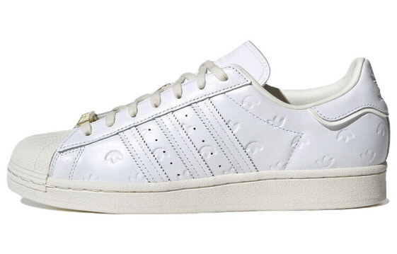 Кеды Adidas Originals Superstar 三叶草 С принтом, легкие и прочные, белые GY0025