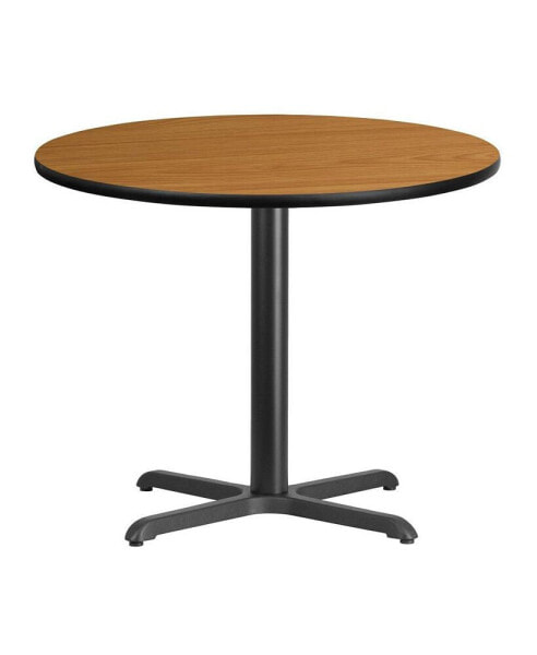 36" Round Laminate Table Top With 30"X30" Table Height Base