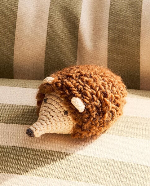 Crochet hedgehog pet toy