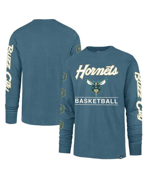 Men's Teal Charlotte Hornets 2023/24 City Edition Triplet Franklin Long Sleeve T-shirt