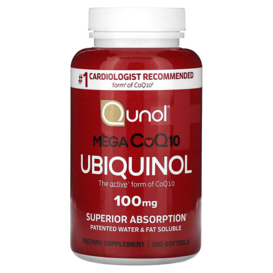Mega CoQ10, Ubiquinol, 100 mg, 100 Softgels