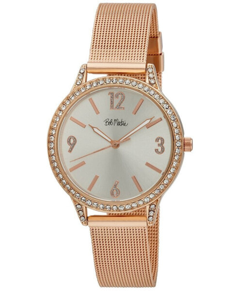 Часы Bob Mackie Quartz Rose Gold-Tone Watch