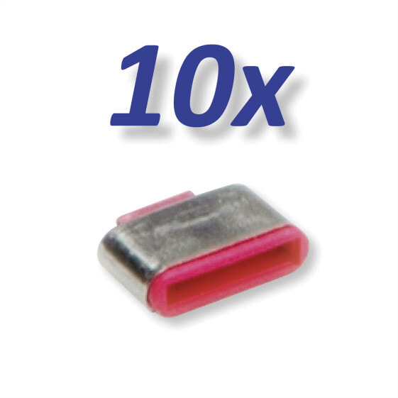 ROLINE 11.02.8334 - Port blocker key - USB Type-C - Grey - 10 pc(s)
