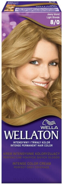 Permanente Cremehaarfarbe - Wella Professionals Wellaton 8.0 - Light Blonde