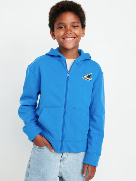 Graphic Zip-Front Hoodie for Boys