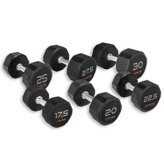 OLIVE Rubber Pro Style Kit 17.5 to 30kg Dumbbell