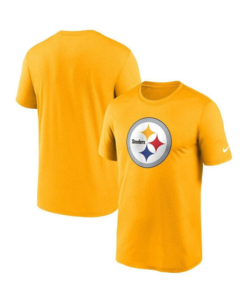 Men's Gold Pittsburgh Steelers Legend Logo Performance T-shirt