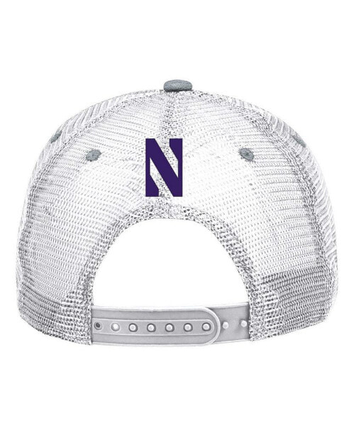 Men's Gray Northwestern Wildcats 2023 Sideline Trucker Adjustable Hat