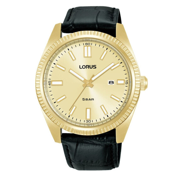 Мужские часы Lorus RH976QX9 Чёрный Позолоченный