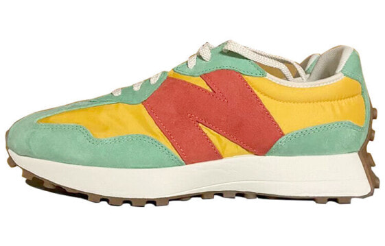 Кроссовки New Balance 327 Low-Top Runners Green-Yellow-Red