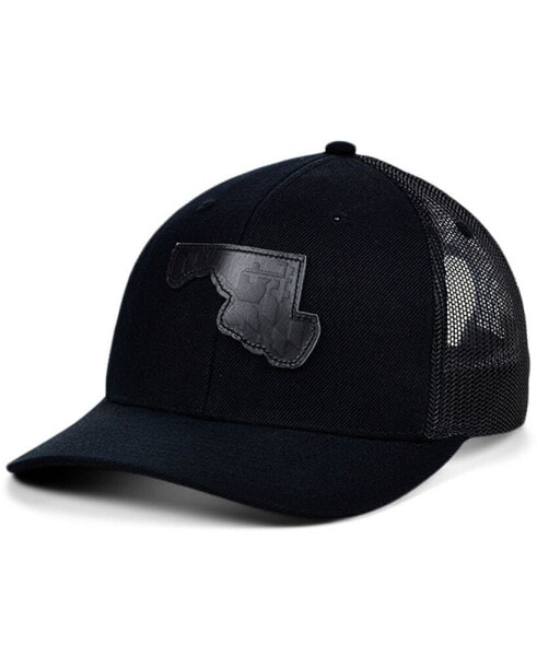 Local Crowns MARYLAND Blackout State Patch Curved Trucker Cap