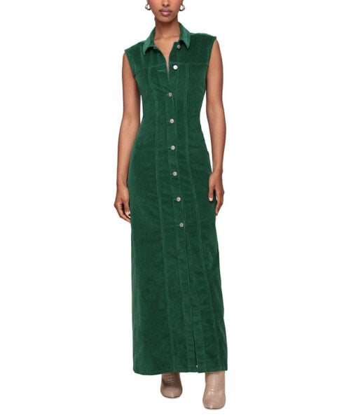 Women's Corduroy Sleeveless Maxi Dress