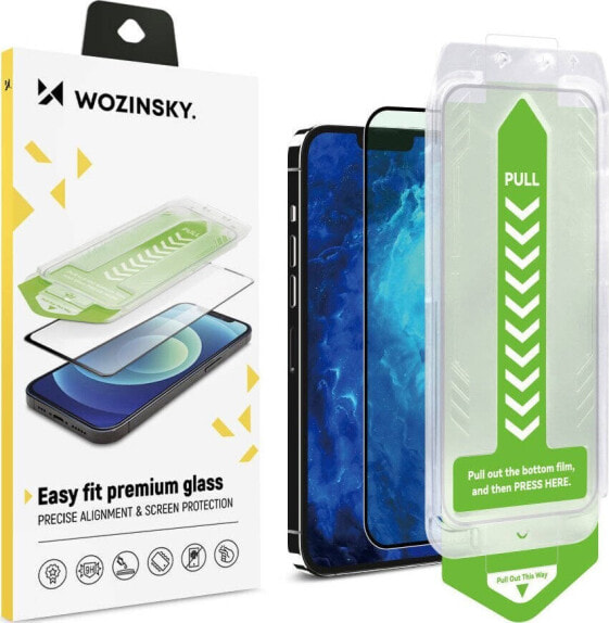 Wozinsky Szkło hartowane 9H z ramką montażową do iPhone 14 Pro Wozinsky Premium Glass - czarne