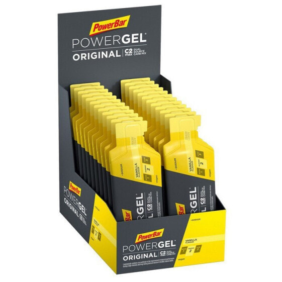 POWERBAR PowerGel Original 41g 24 Units Vanilla Energy Gels Box