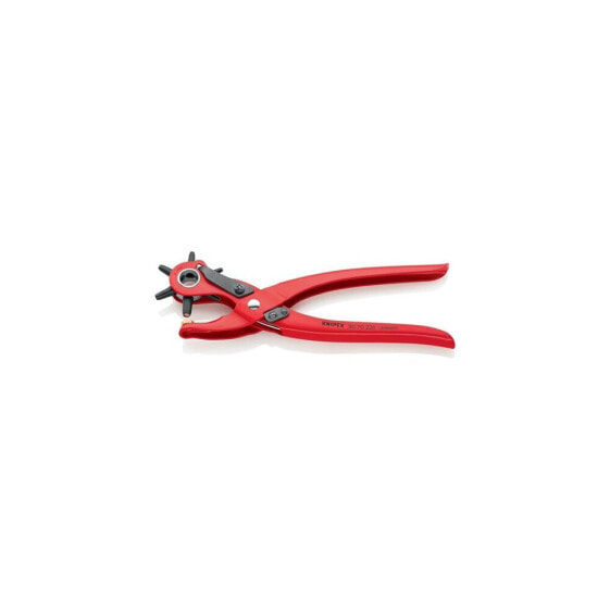 Knipex Revolverlochzange Gesamtlänge 220 mm Öffnungsfeder 2 / 2,5 / 3 / 3,5 / 4 und 5 mm rot pulverbeschichtet